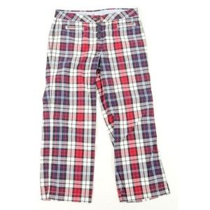 Tommy Hilfiger Womens 4 Casual Pant Plaid Capri